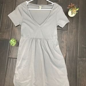 V-Neck cinched t-shirt dress